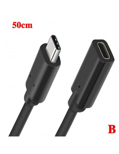 Cable extensor USB-C macho a USB-C hembra