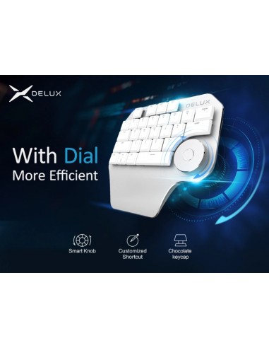 Teclado Delux T11 Designer Keyboard Keypad con Smart Dial